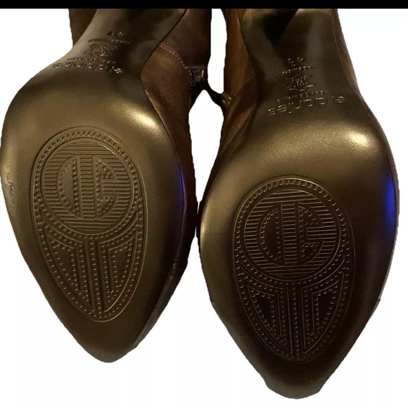 El Dante’s Brown Suede Over the Knee Stiletto Heel Boots. Sz. 9. Made in Spain - Picture 8 of 9